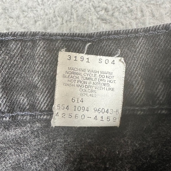 Vintage Levis 560 Jeans Mens 34x30 Black Denim Loose Fit Tapered Made USA 90s - Picture 8 of 14